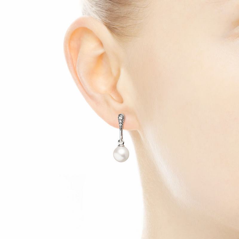 Pandora Australia Elegant Beauty Drop Earrings - Sterling Silver | EBSADY039